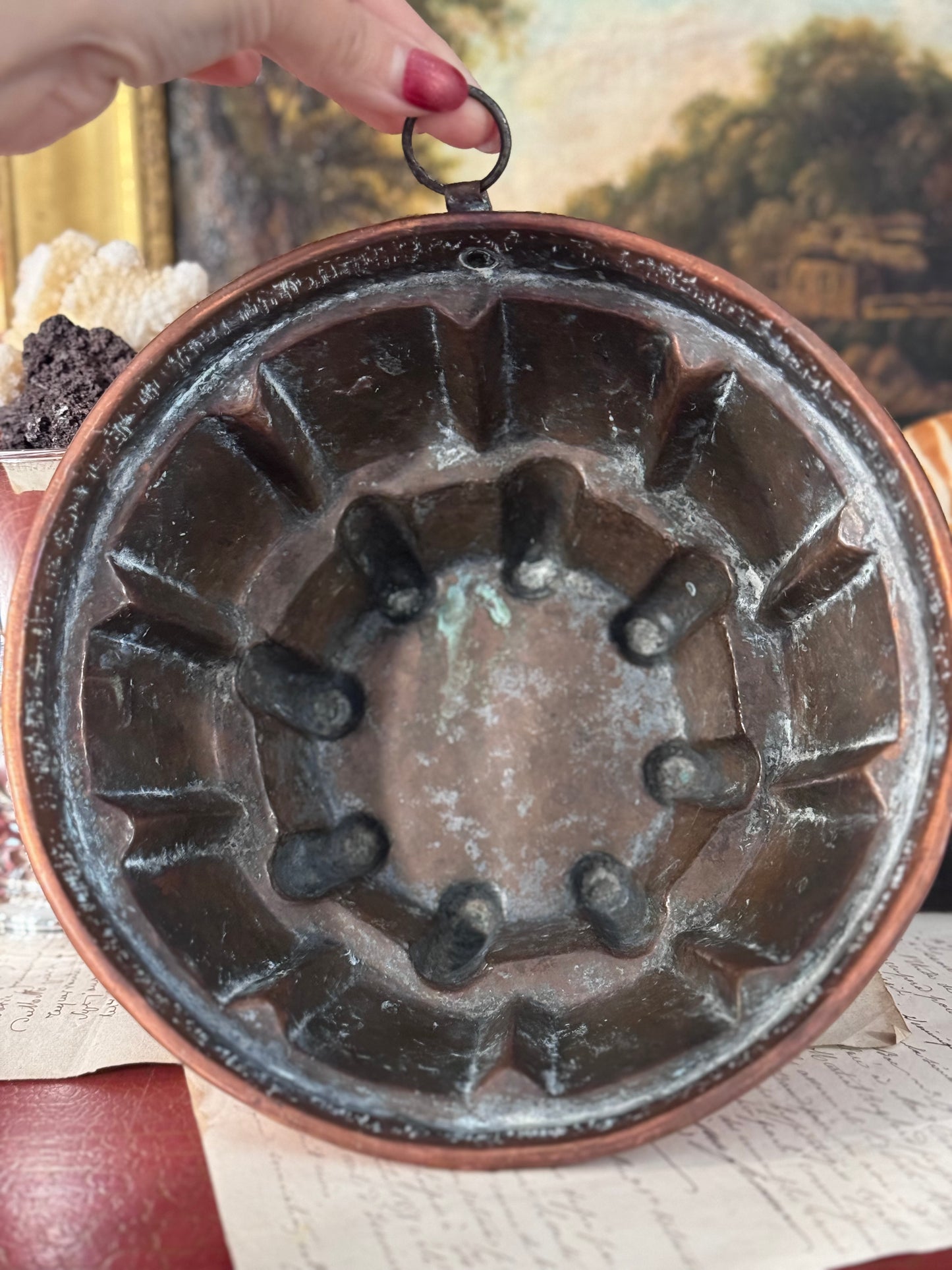 Antique French Copper Fluted Mold Sourced in Venice