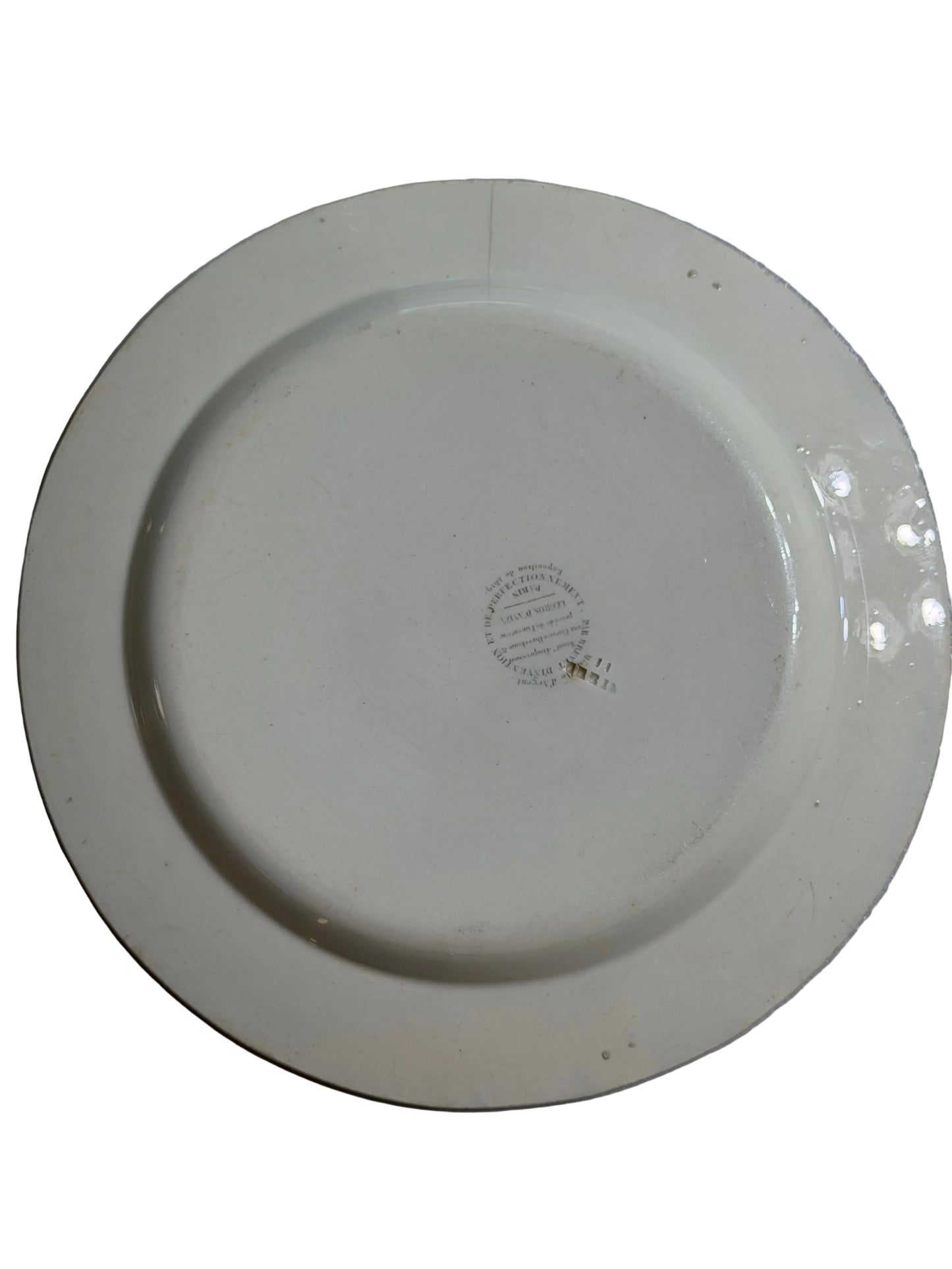 Early 19th Century French Creil Creamware Transferware Fable Plate | Les Devineresses | La Fontaine