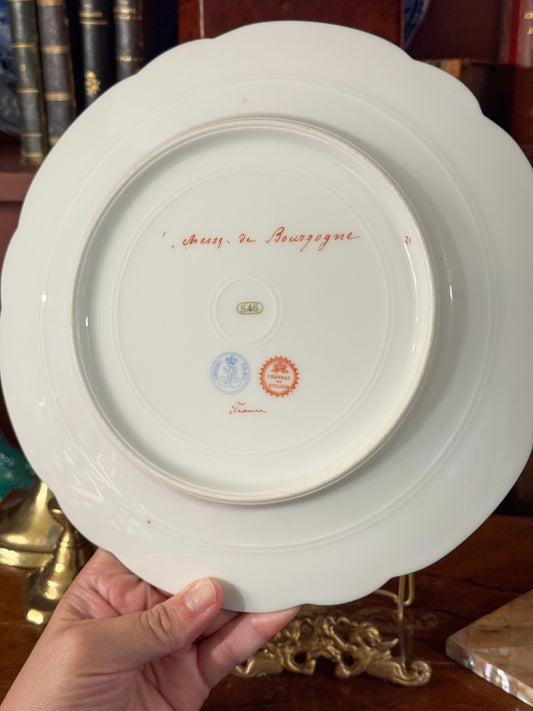 Antique Hand Painted Château de Saint Cloud Portrait Plate