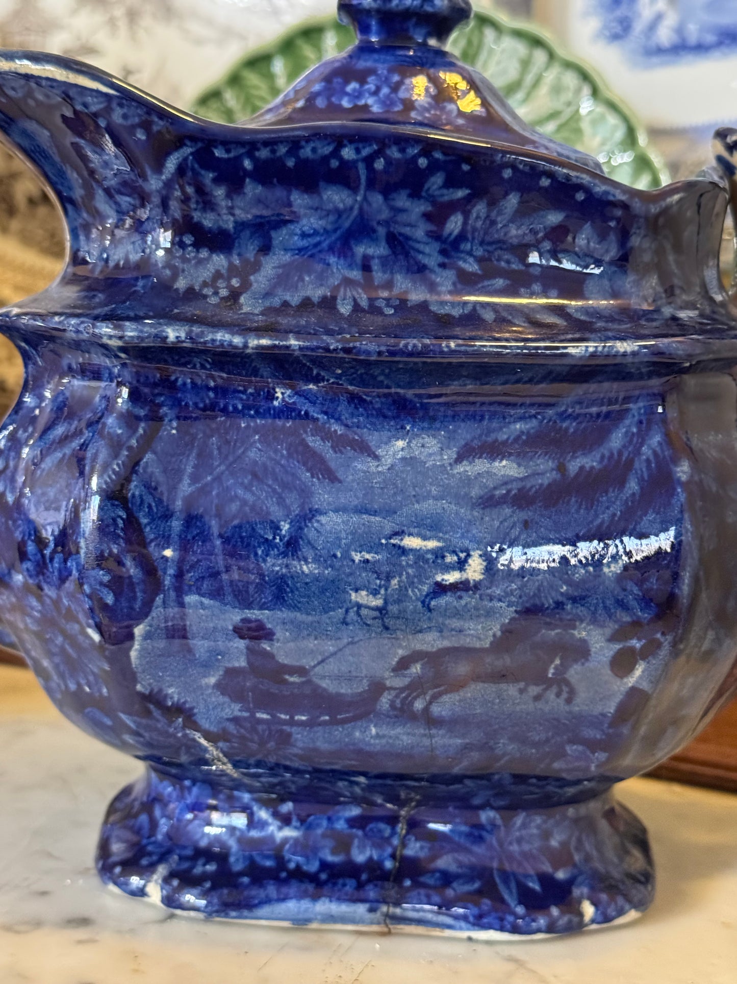 Reserved Theresa Historical Blue Pitcher