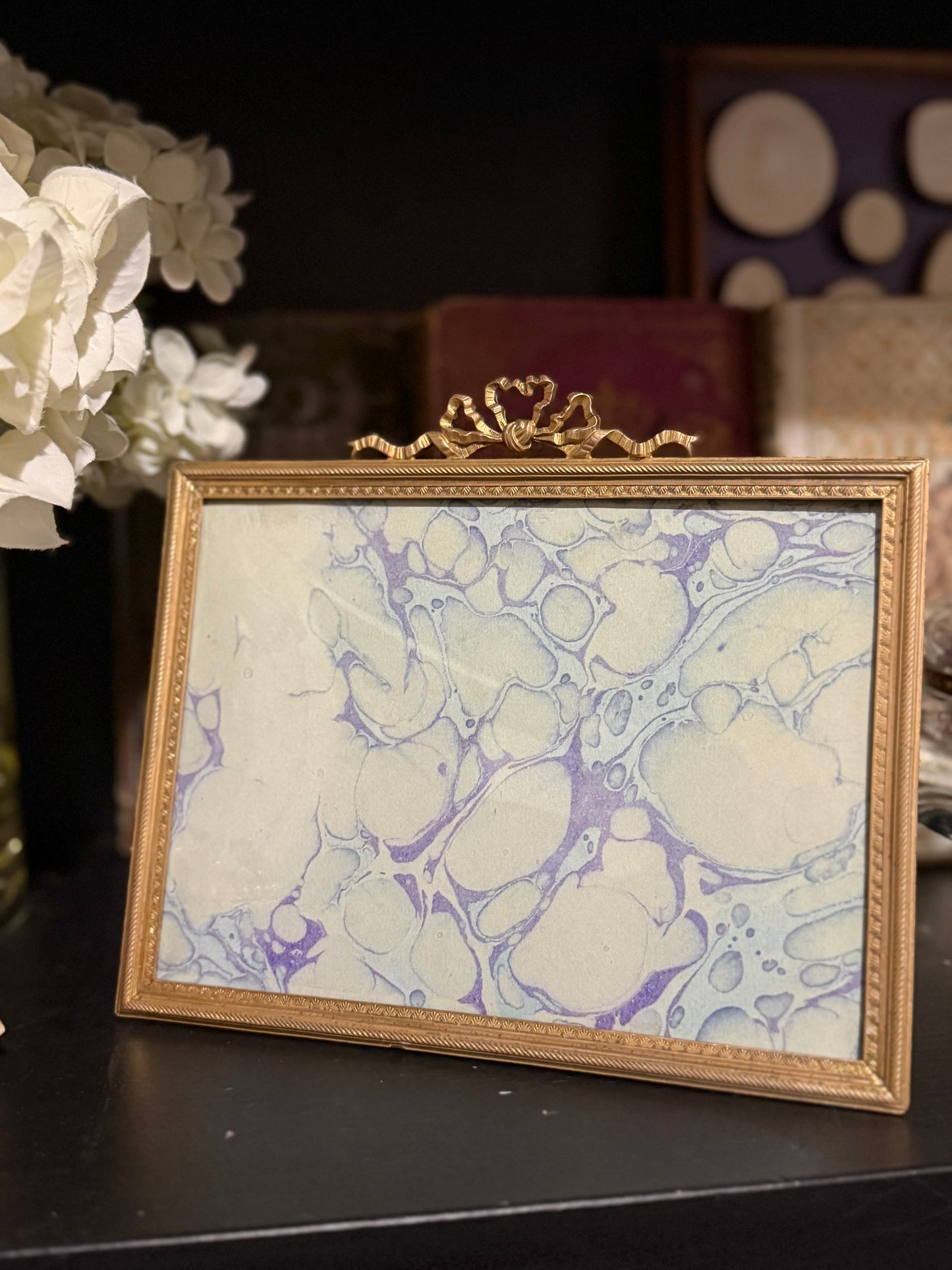 Reserved French Bronze Frame with Bubble Glass