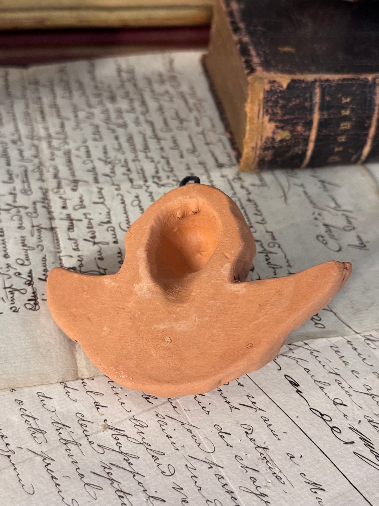 Handmade Florentine Terracotta Cherub Wall Ornament