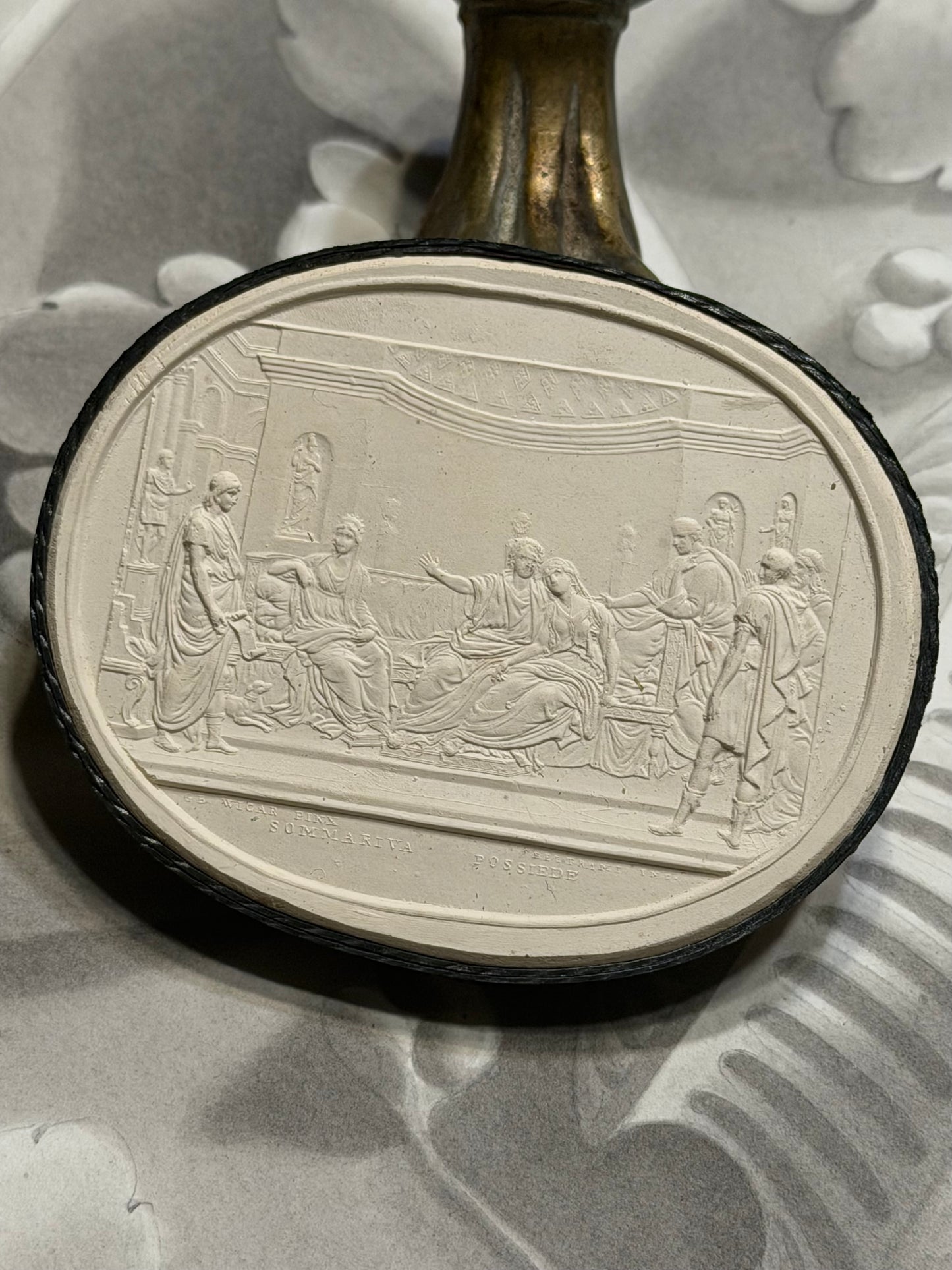 Intaglio 264 “Virgil Reciting the Aeneid Before Augustus, Octavia, and Livia” 2.9”