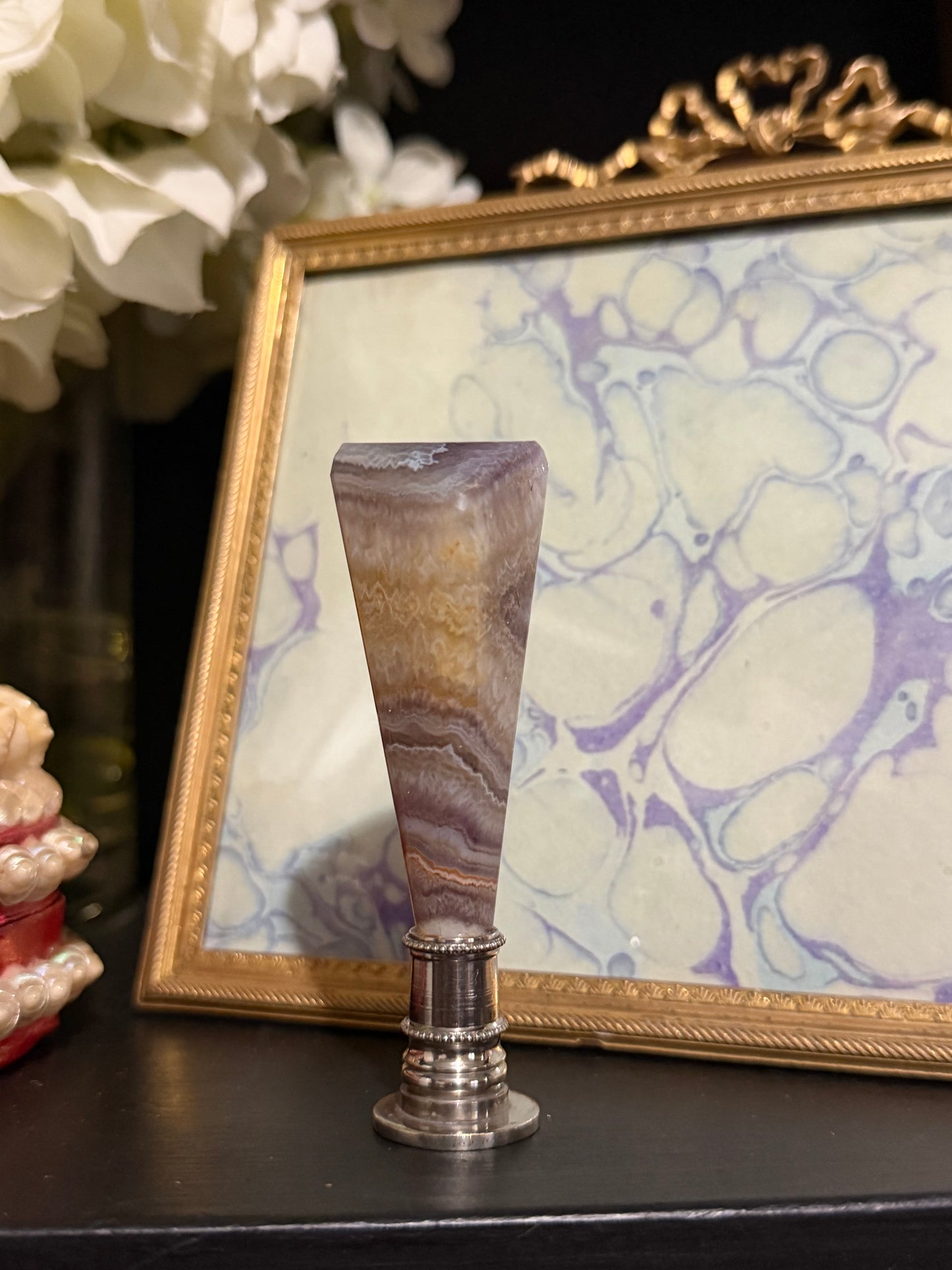 Reserved Crystal Wax Seal, Purple Agate Wax Seal