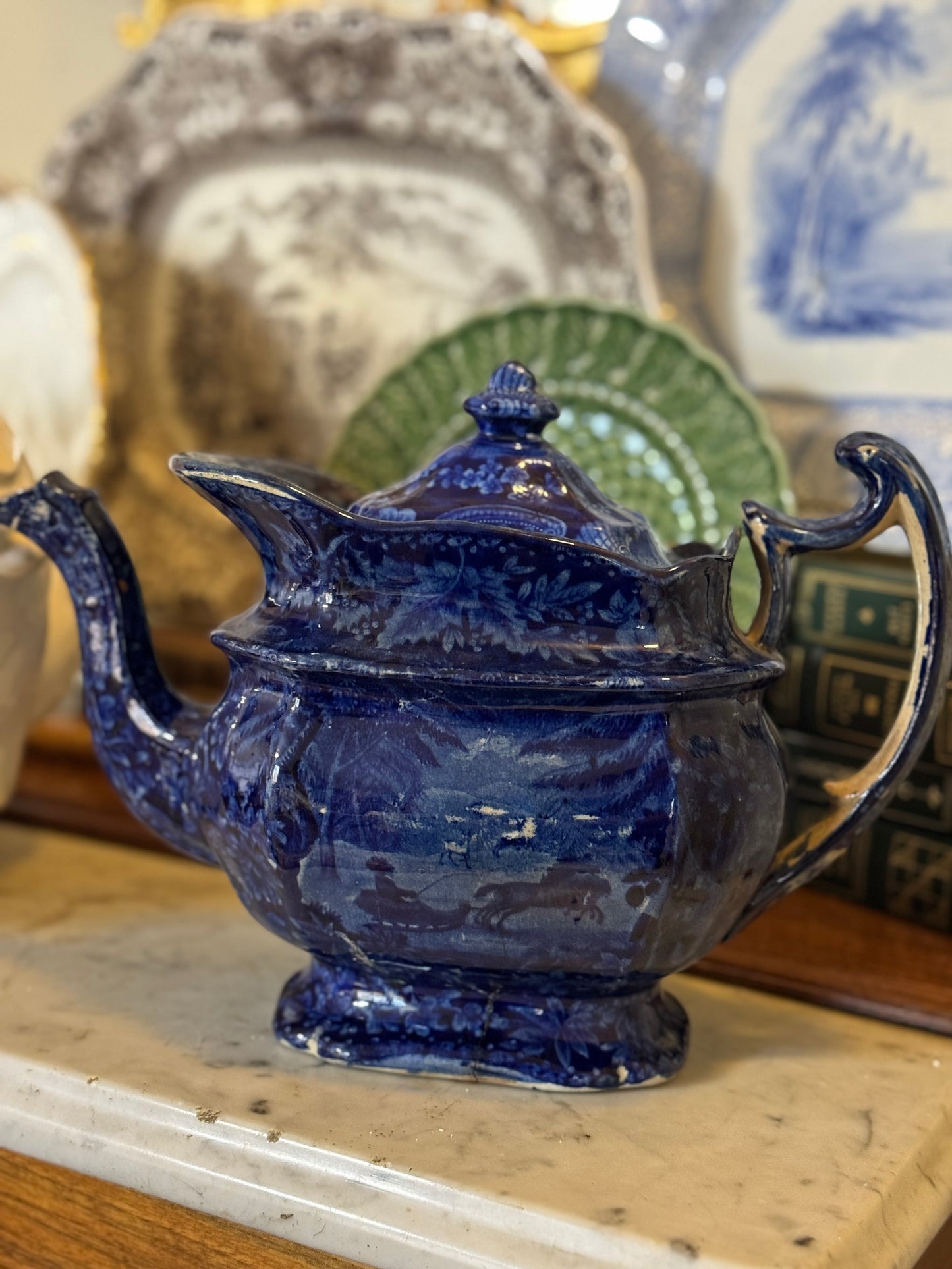 Reserved Theresa Historical Blue Pitcher
