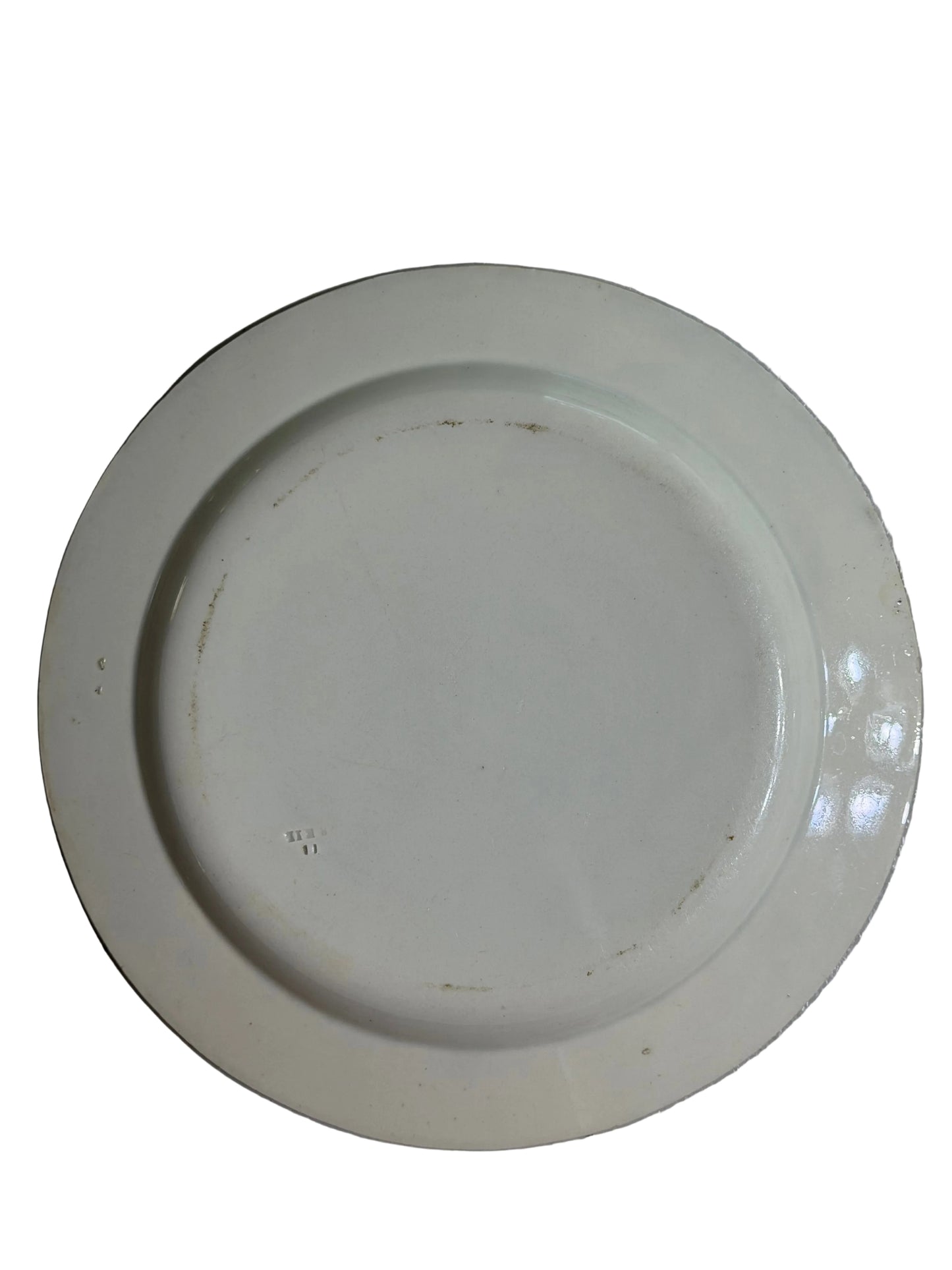 Early 19th Century French Creil Black Transferware Fable Plate “Le Petit Poisson et le Pêcheur” 8.25”