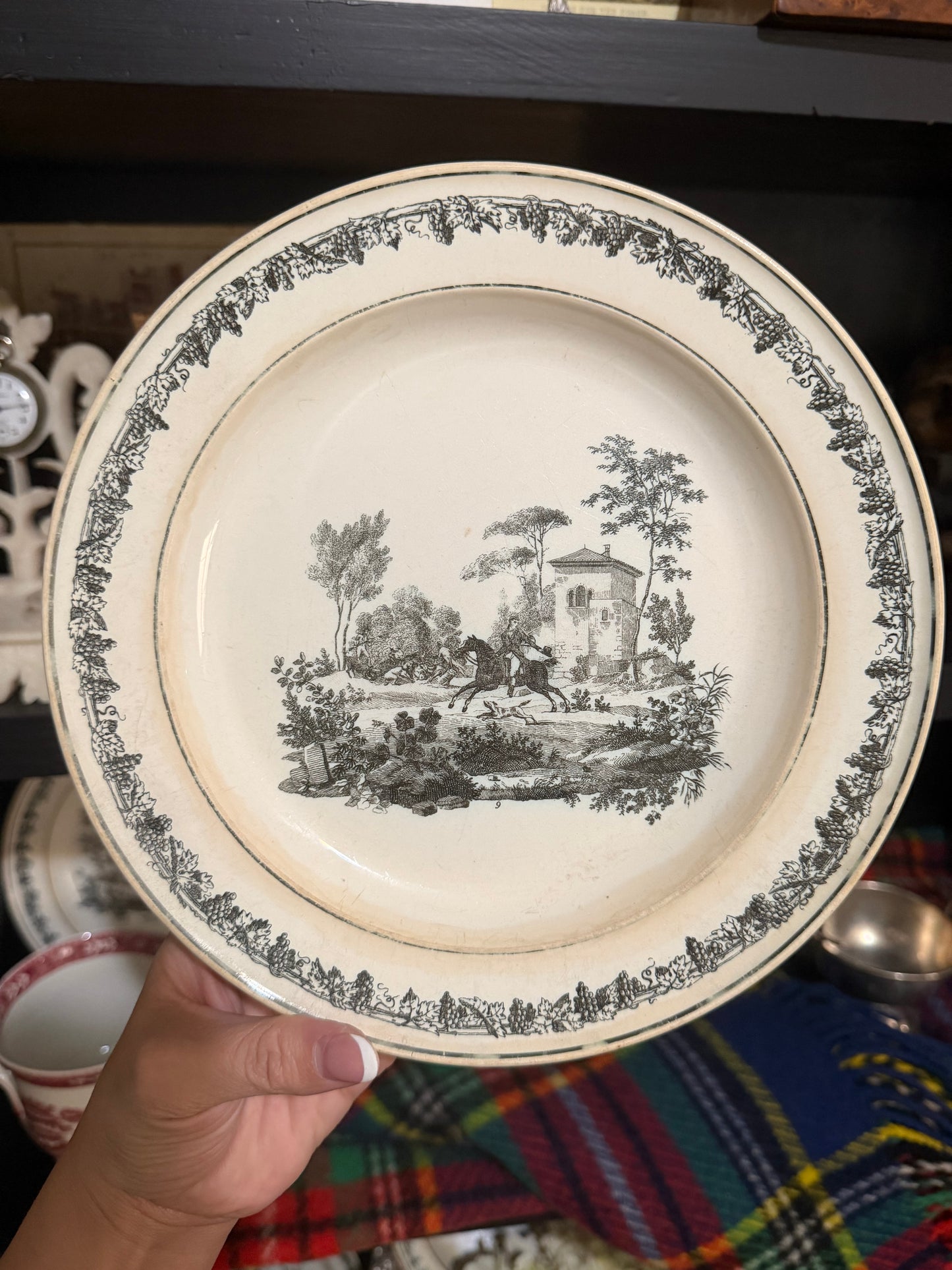 Reserved Steiff Silver plate Coaster, Creil Plate