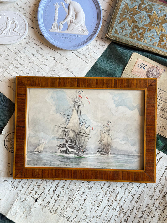 Reserved French Naval Watercolor