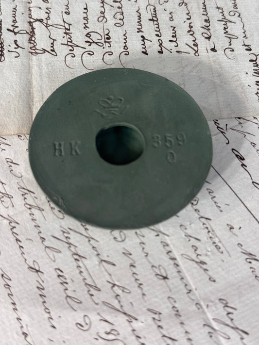 Dark Green Jasperware Relief Plaque with Classical Figure 2.25”