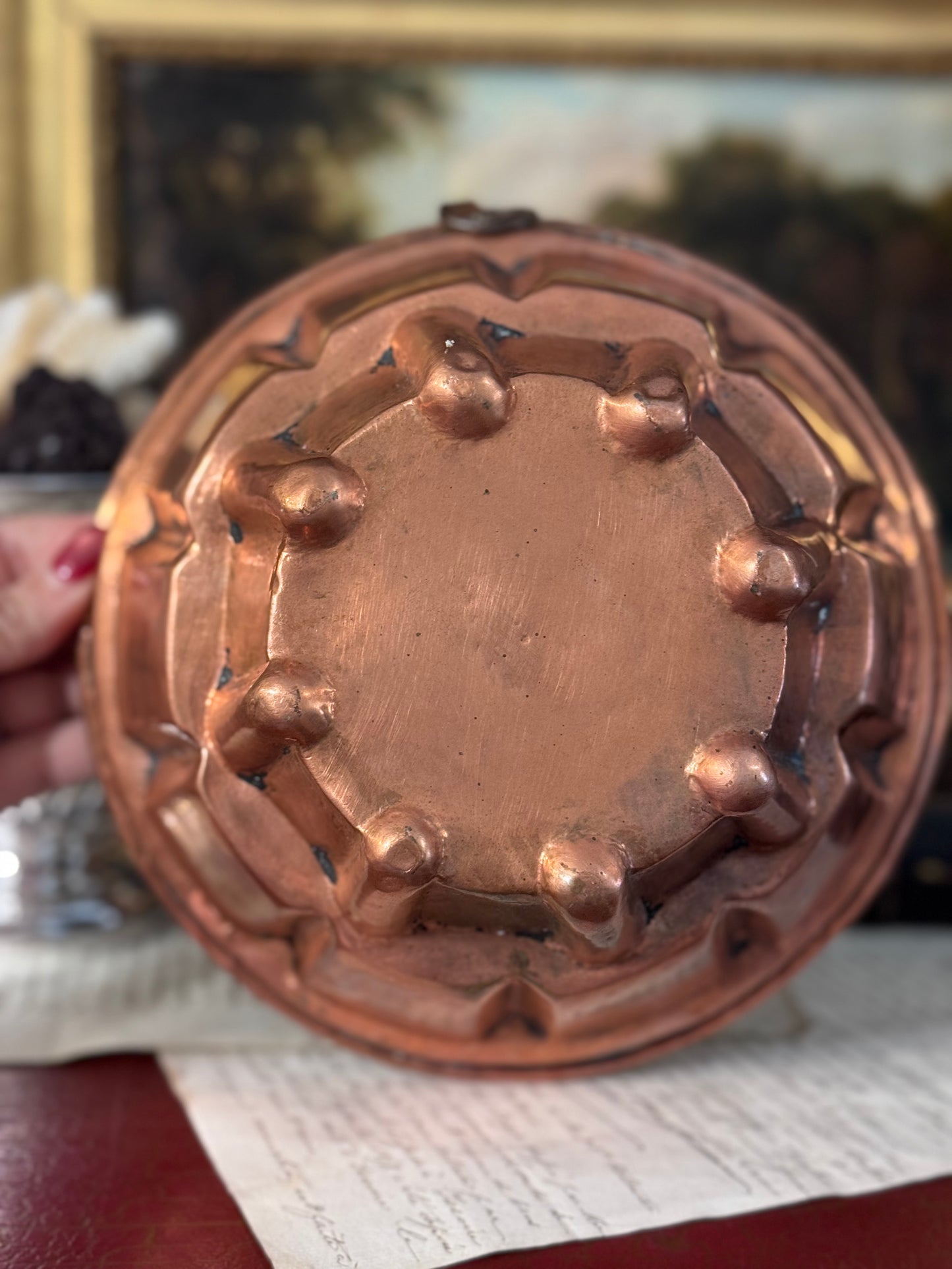 Antique French Copper Fluted Mold Sourced in Venice