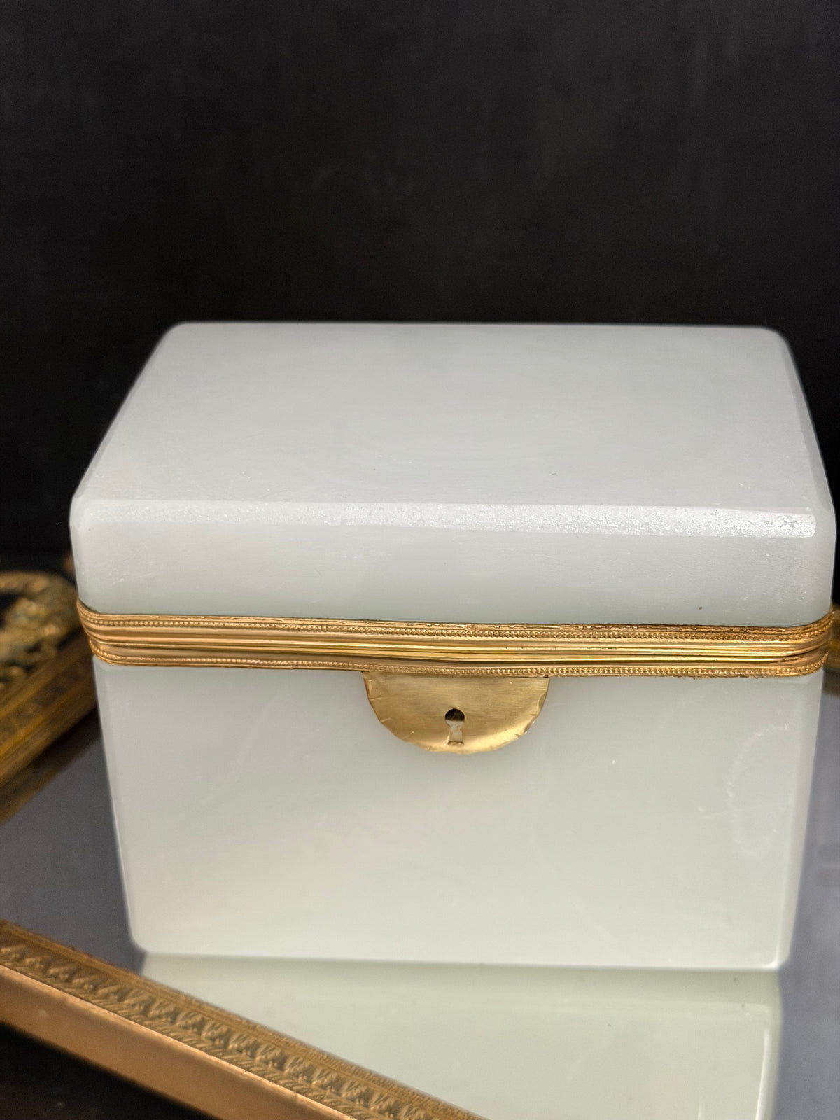 Reserved 19th c French Opaline Casket