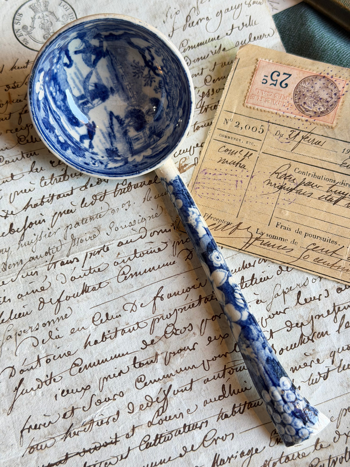 Reserved English Transferware Spoon