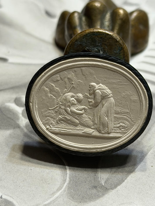 Intaglio 261 “Attila Receiving Communion from Pope Leo I” 1.5”