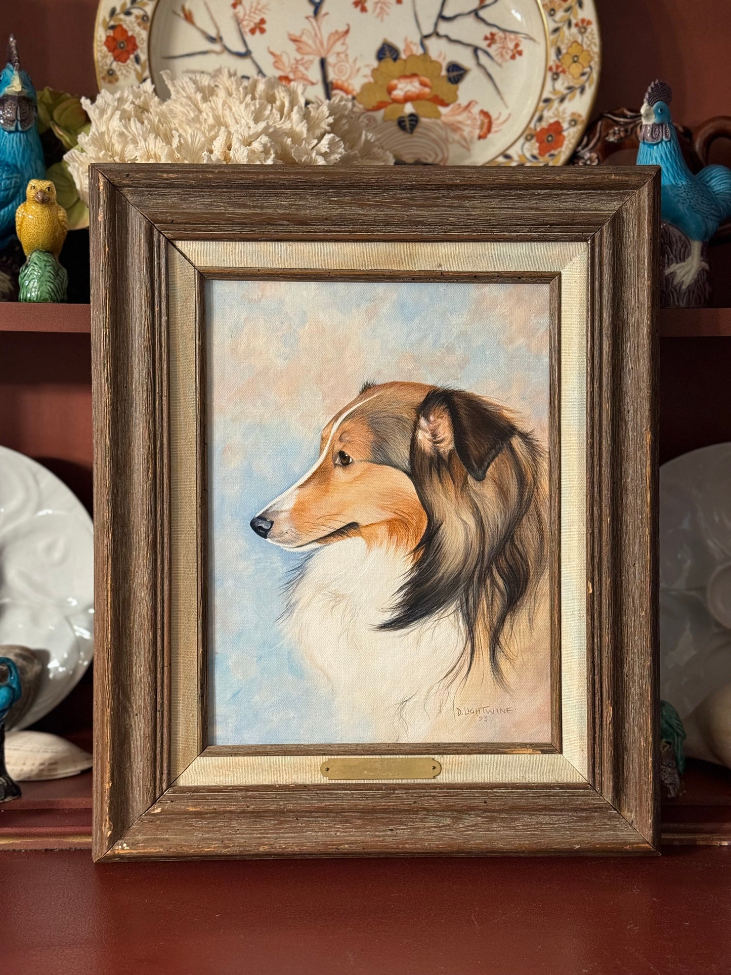 Original Painting “Corky” Dog Signed by Artist