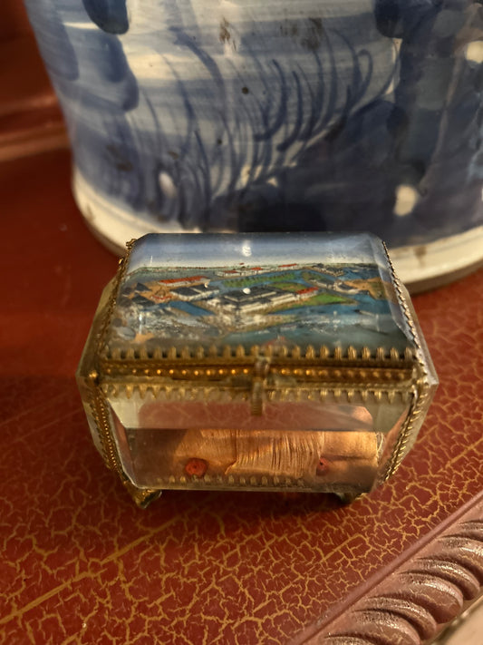 Gorgeous 1893 “Colombian Exposition” French Crystal  Jewelry Casket