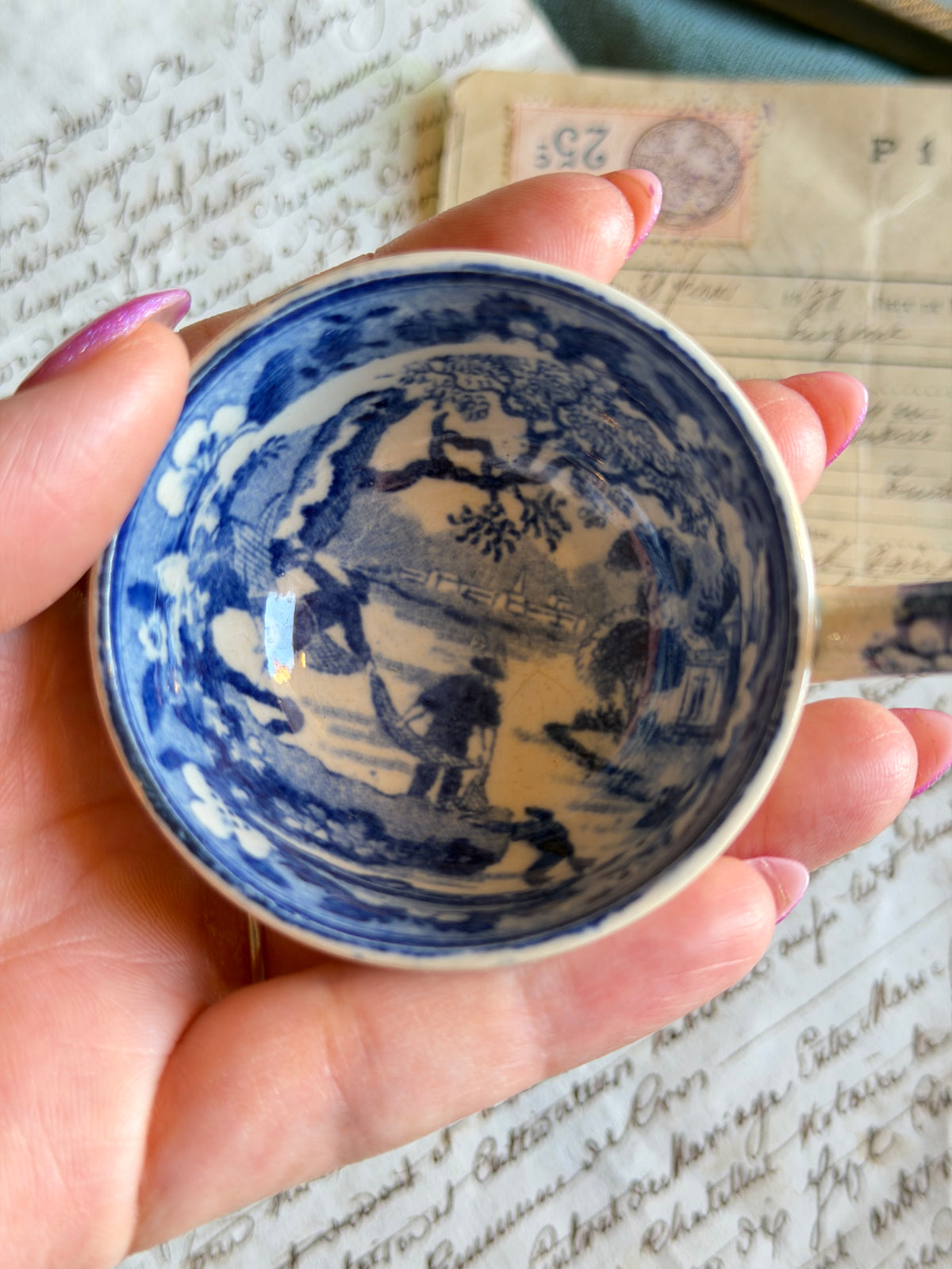 Reserved English Transferware Spoon