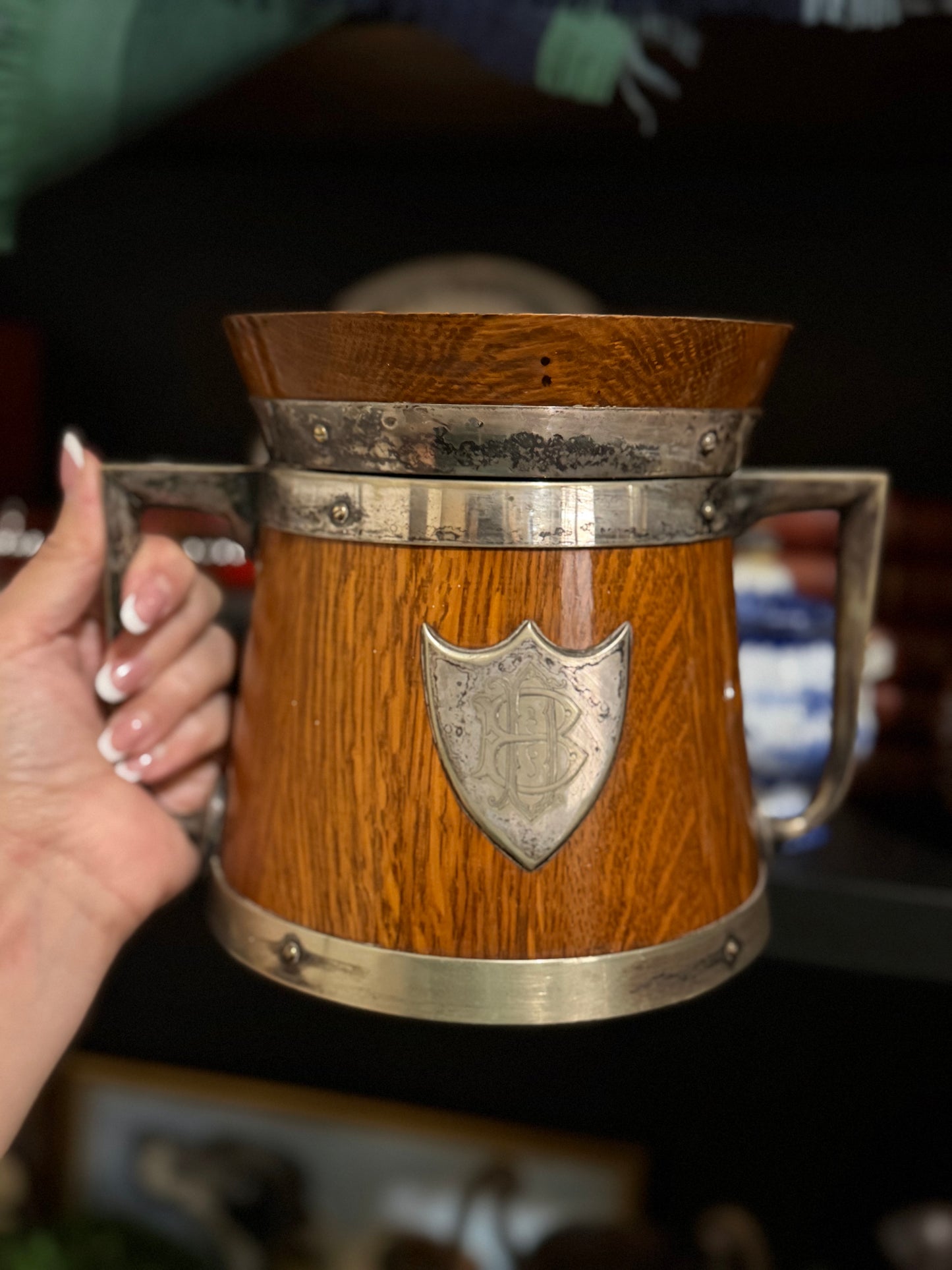 Reserved Antique Loving Cup, Tartan Box