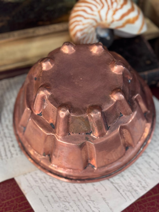 Antique French Copper Fluted Mold Sourced in Venice