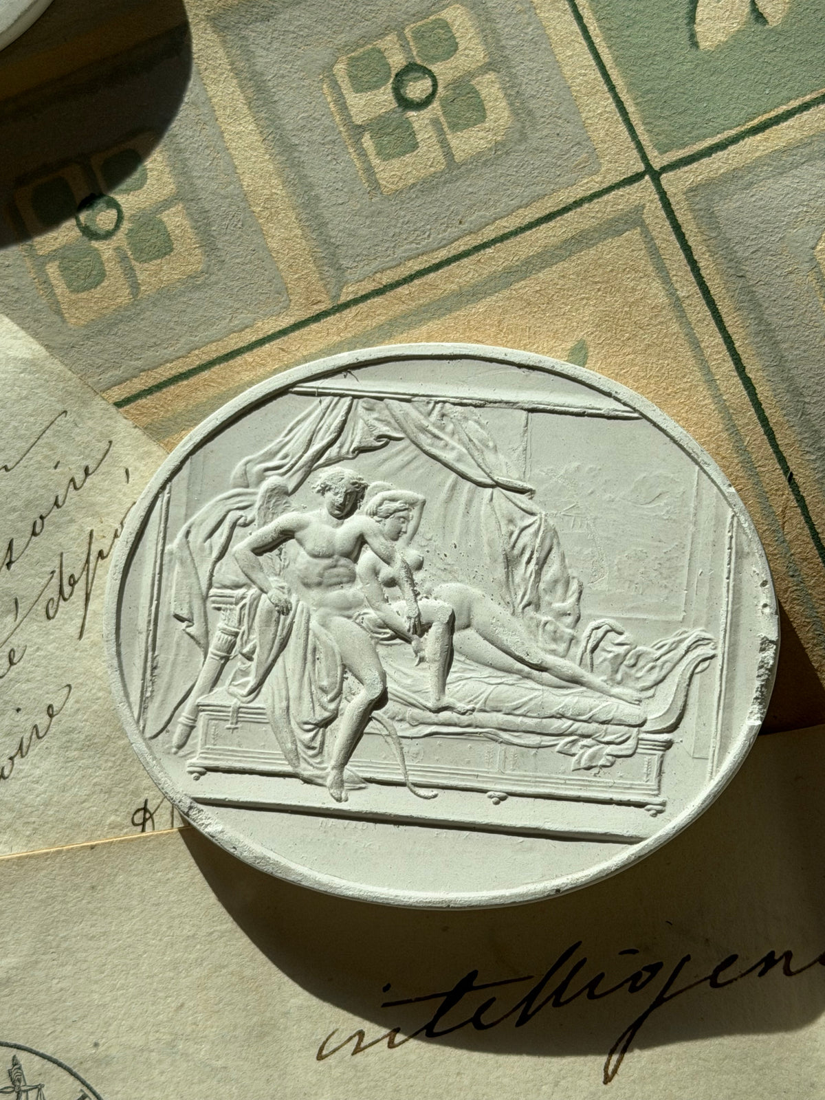 Reserved Cupid and Psyche Intaglio