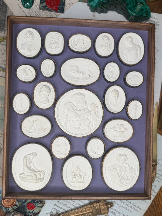Classical Plaster Intaglio Collection After Giovanni Liberotti