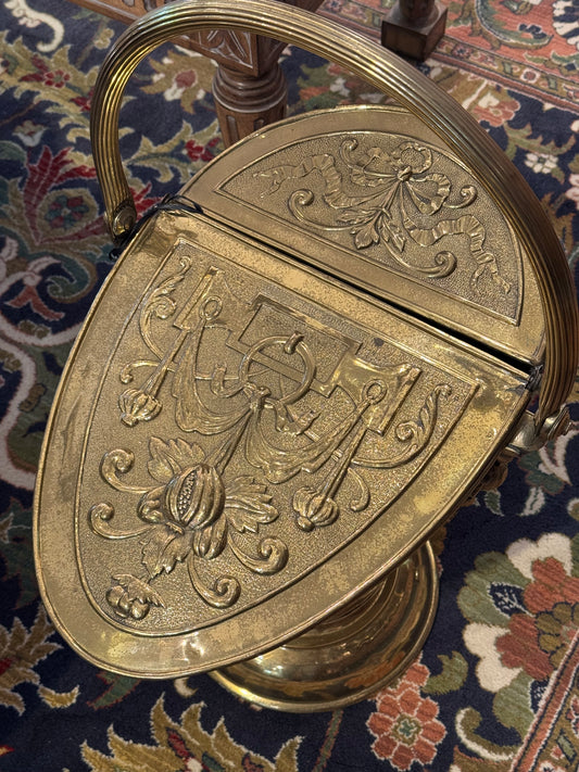 Reserved Maria Brass Coal Scuttle