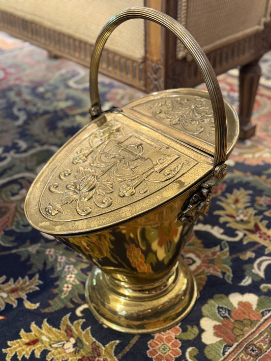 Reserved Maria Brass Coal Scuttle