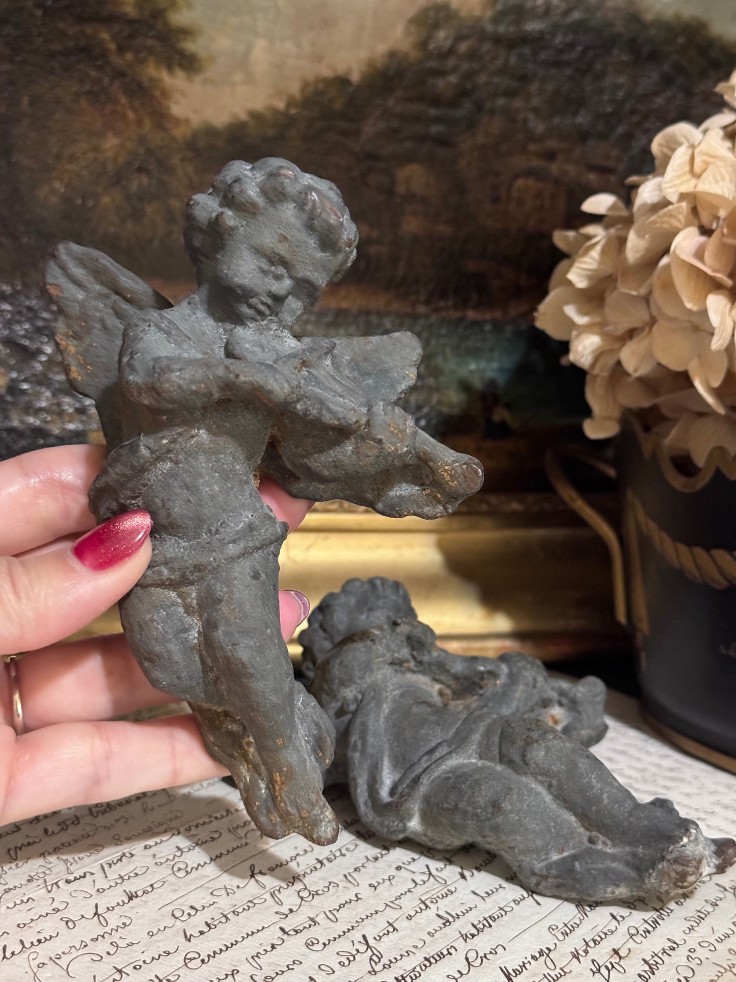 19th c. Cast Iron Cherub