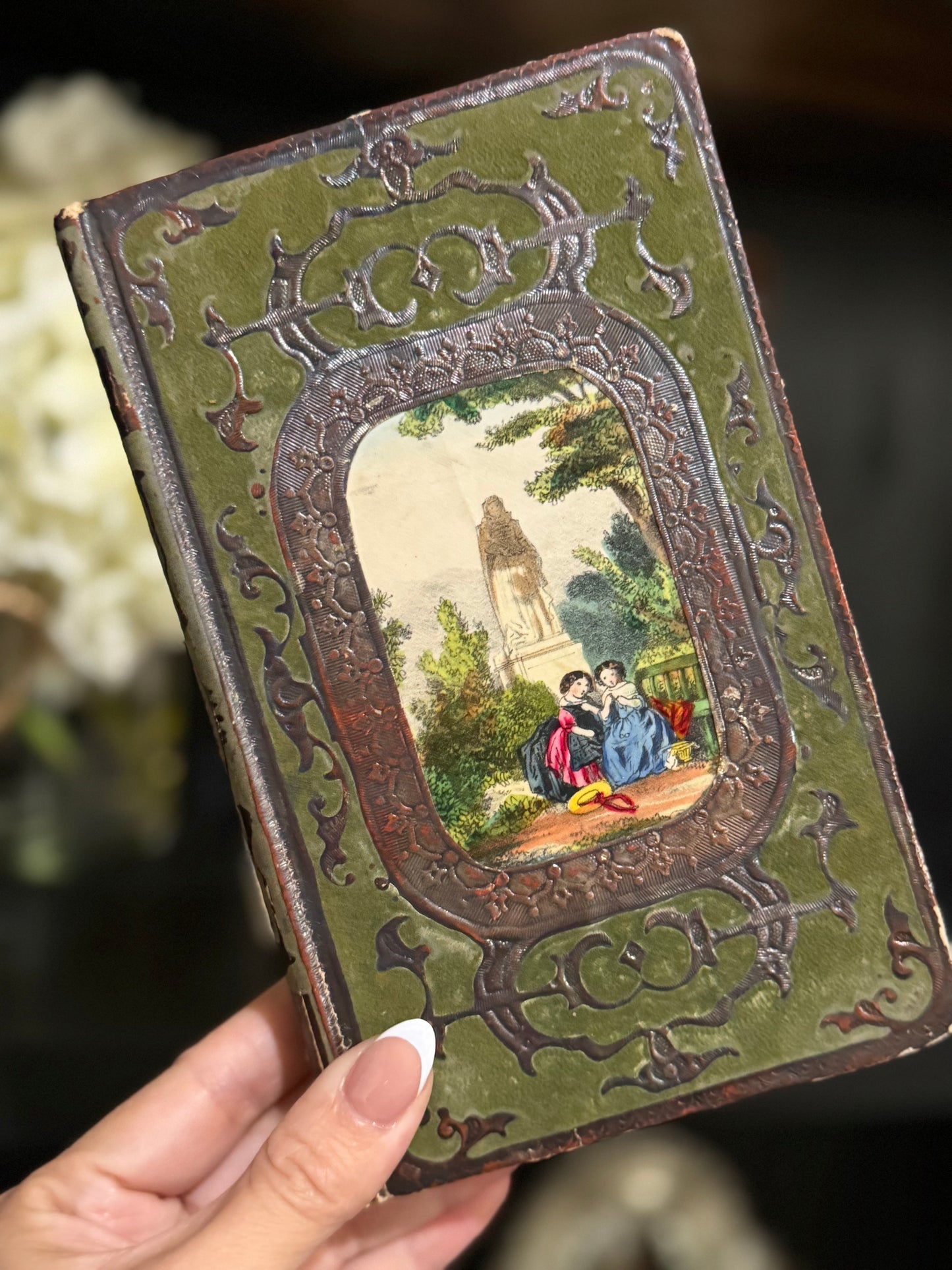 Reserved Green and Purple Cartonnage Book
