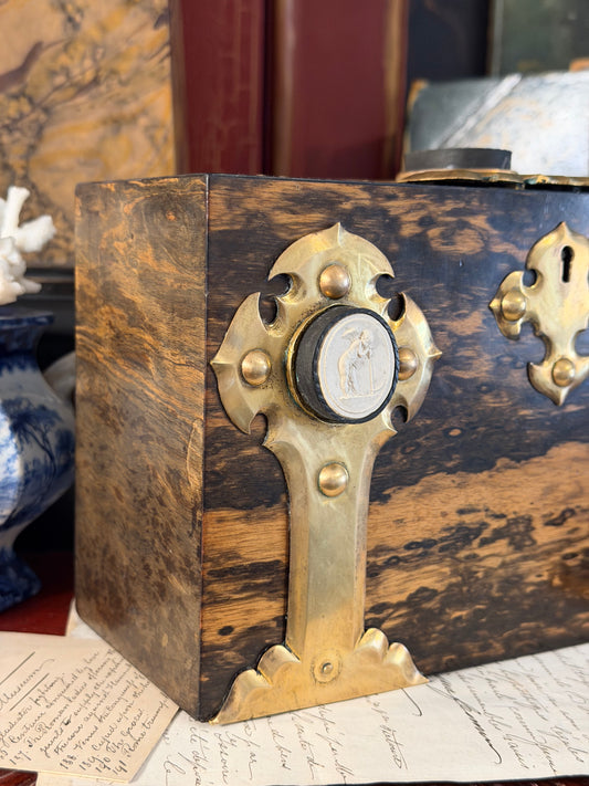 19th Century English Correspondence Box with Grand Tour Intaglios