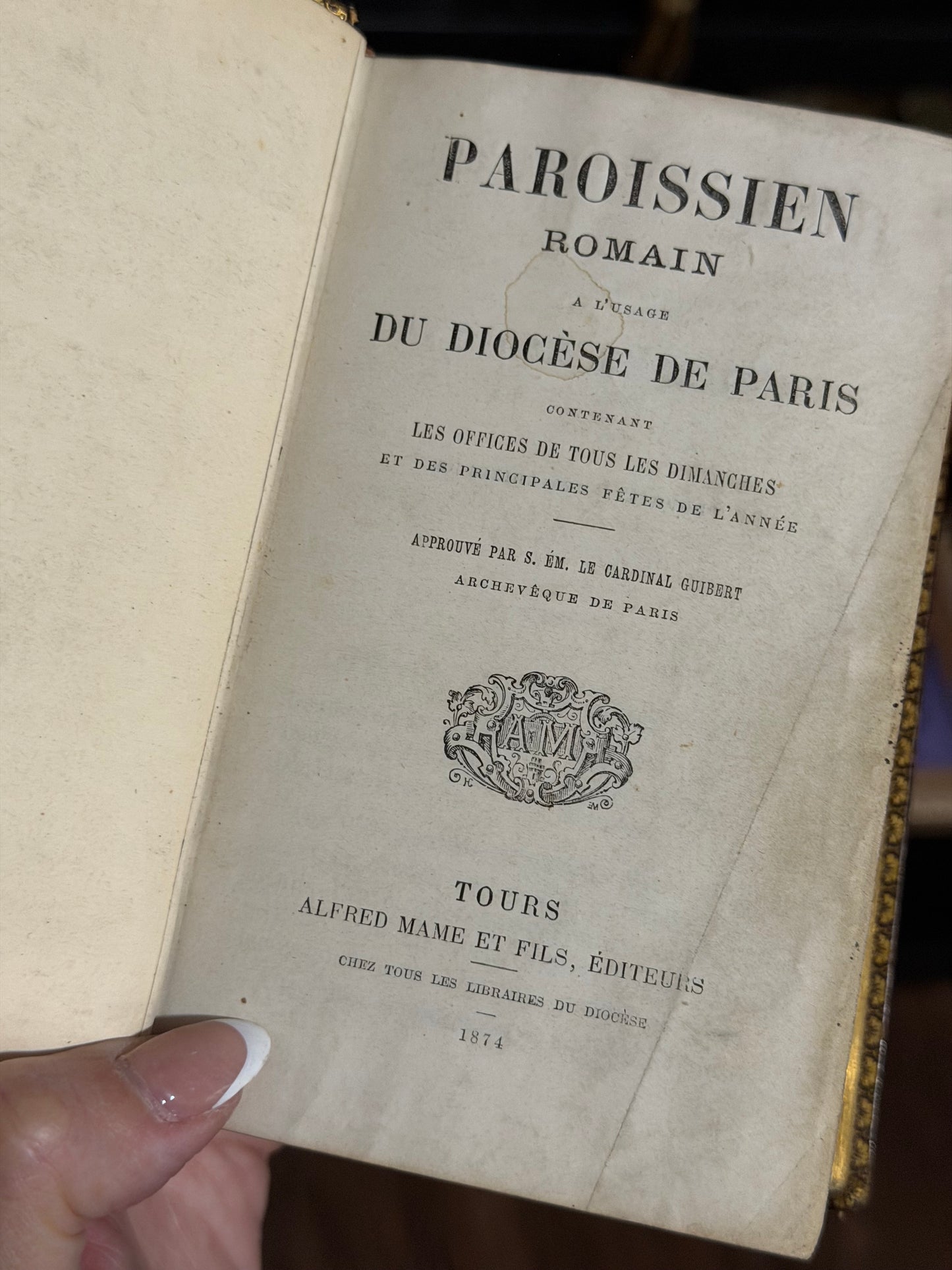 Reserved Antique French Prayer Book with Lace Holy Cards