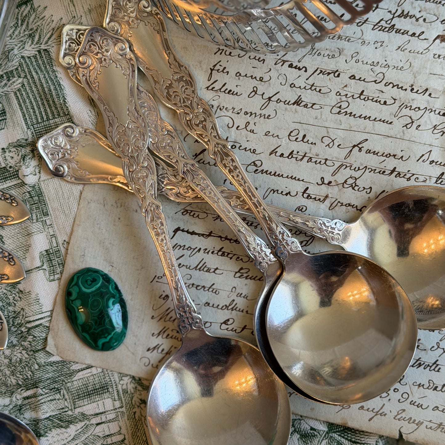Set of 4 Cream Soup Spoons