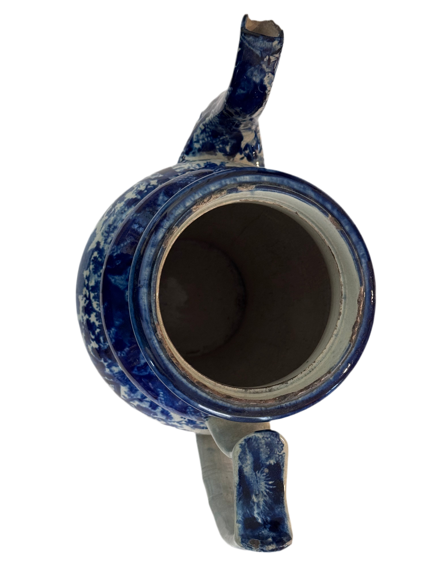 Antique English Historical Blue
Pastoral Landscape Jug, No Lid