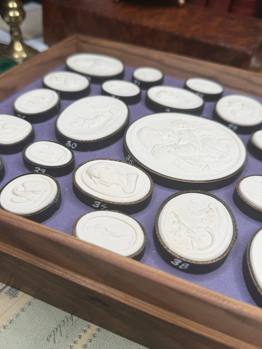 Classical Plaster Intaglio Collection After Giovanni Liberotti