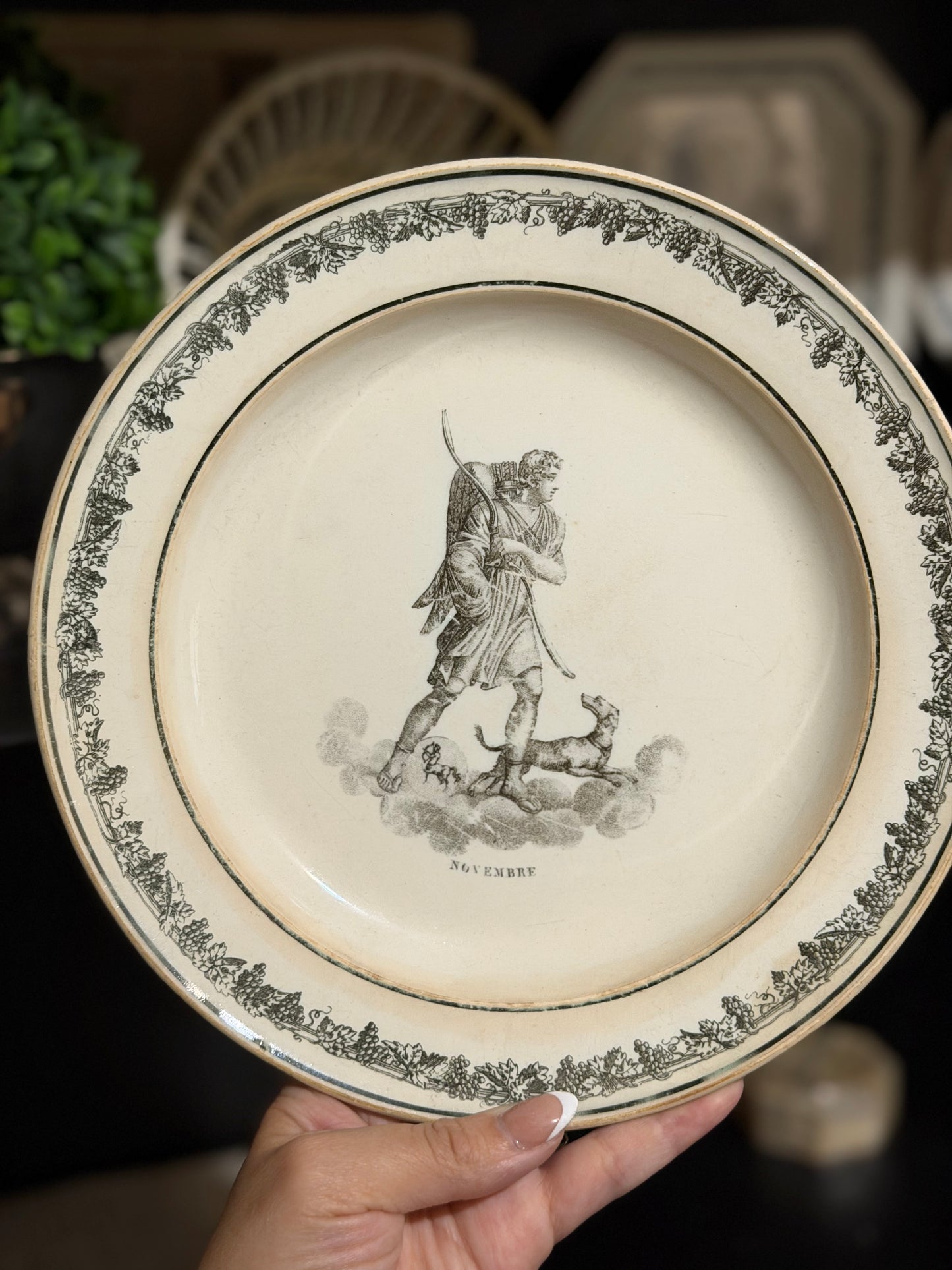 Reserved Creil Basket Bowl and November Plate
